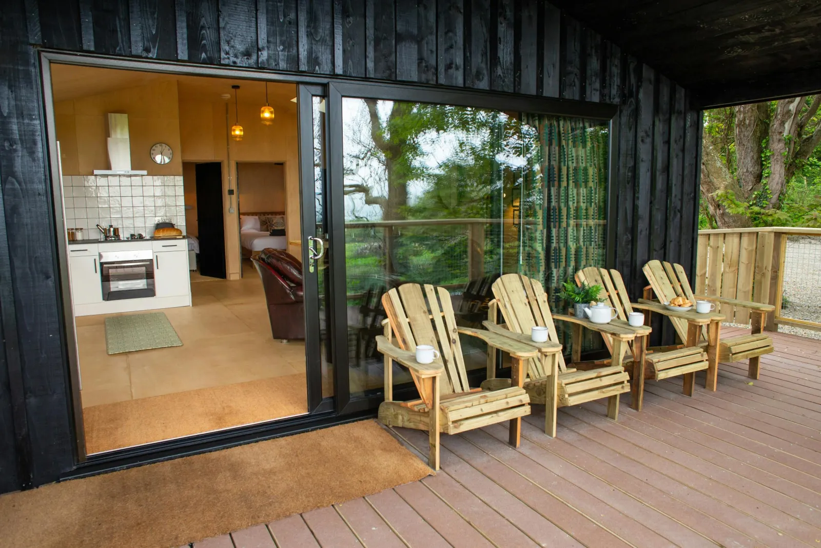 Patio doors leading from the veranda