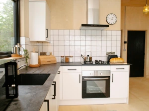 Kitchen with gas hob and oven